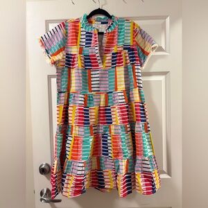 NWT THML Tiered Colorful Dress